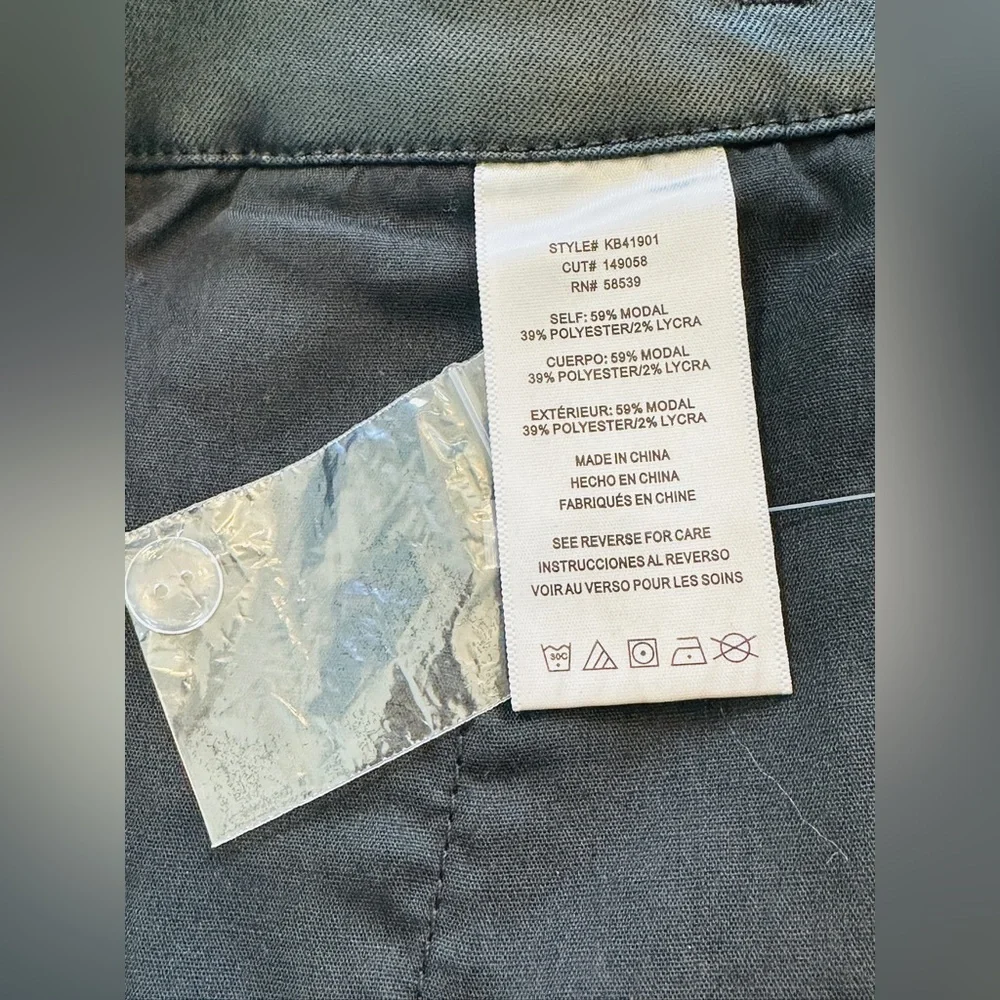 KUT from the Kloth Lessie Coated Denim High Waist Pleated Faux Leather Pants
